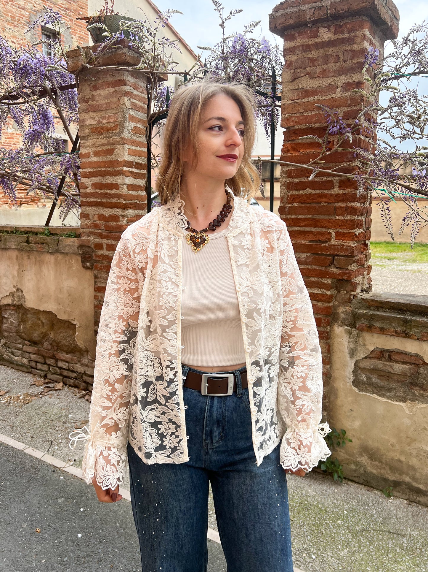 Blouse dentelle CHARLINE