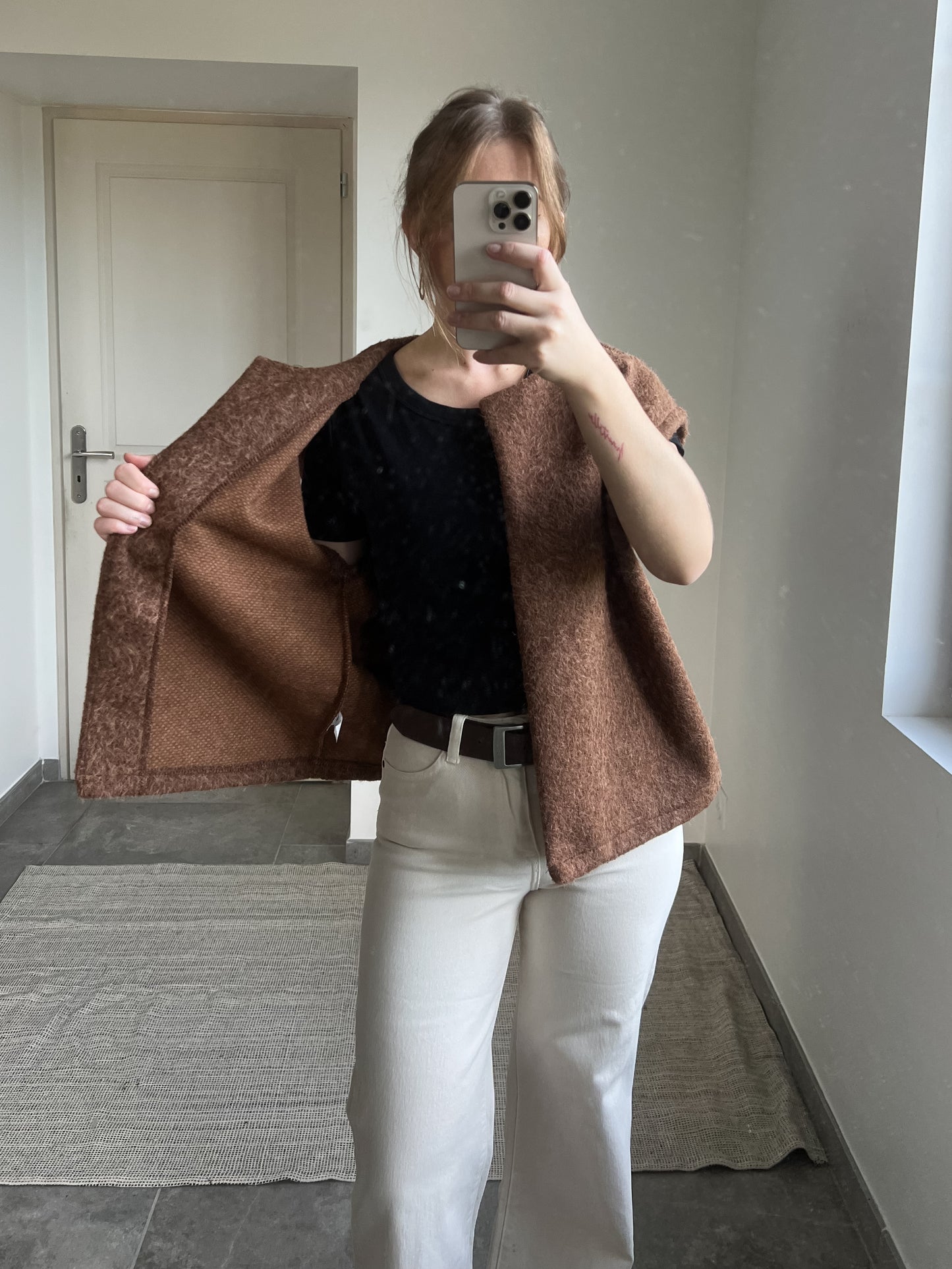 Gilet sans manche SASHA marron