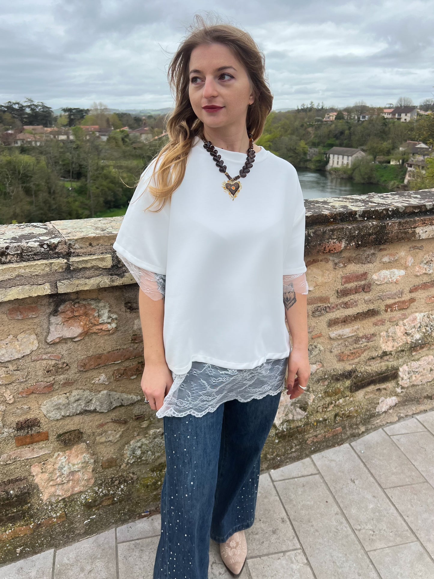 T-shirt dentelle LINA