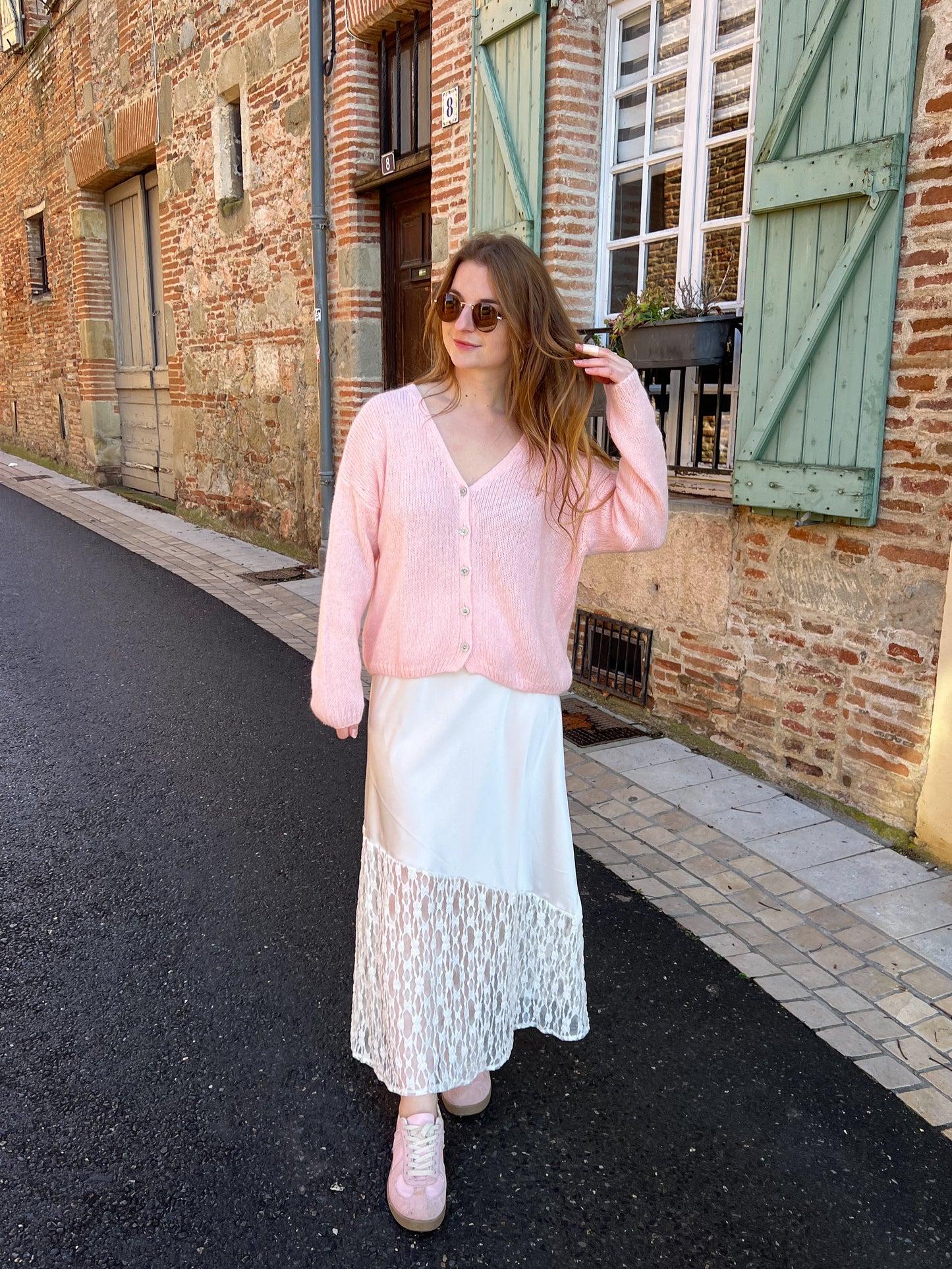 Gilet ALBA rose pale