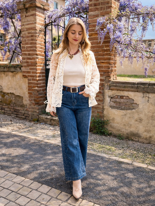 Blouse dentelle CHARLINE