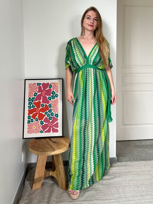 Robe KAIRA verte - Mansi Atelier