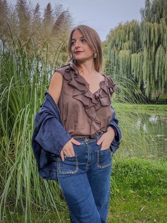 Top en popeline DOROTA - Mansi Atelier